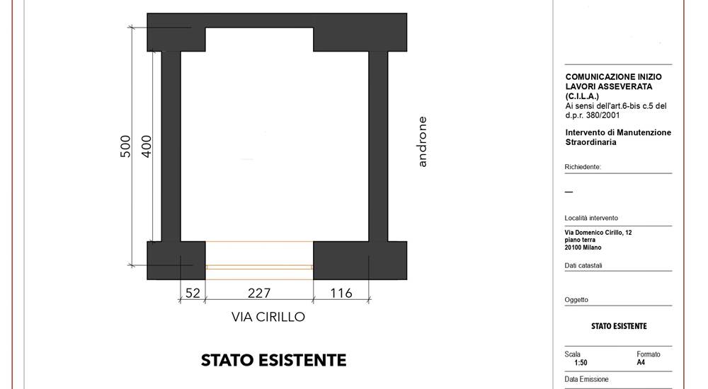 Stato esistente